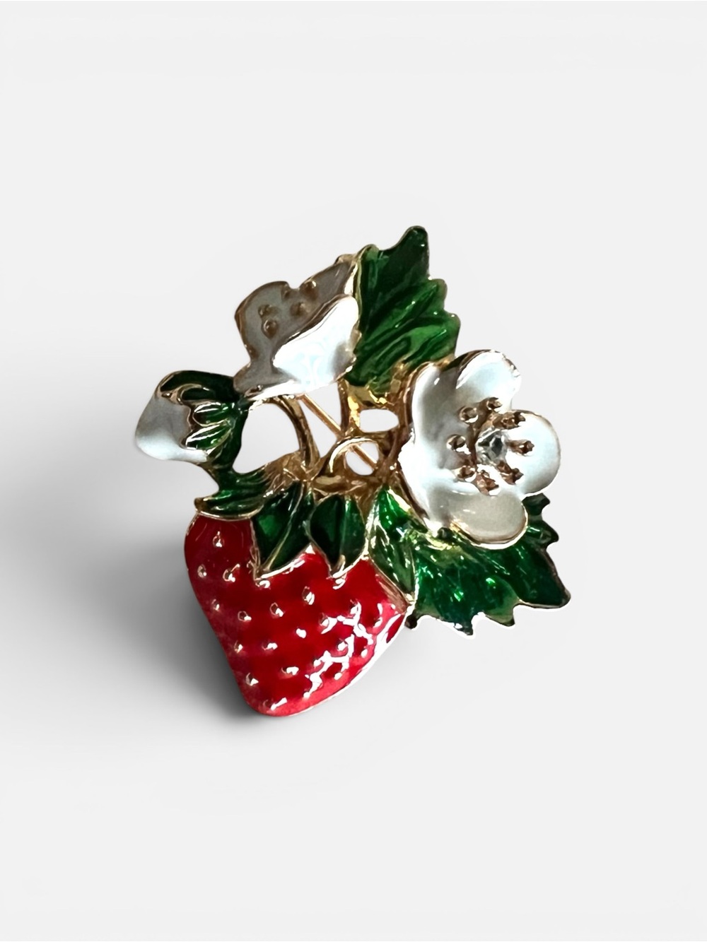 Berry Sweet Strawberry Brooch – Blooming with Charm - Picture 3 of 4
